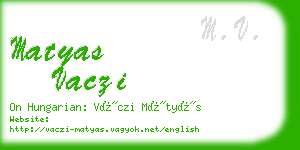 matyas vaczi business card